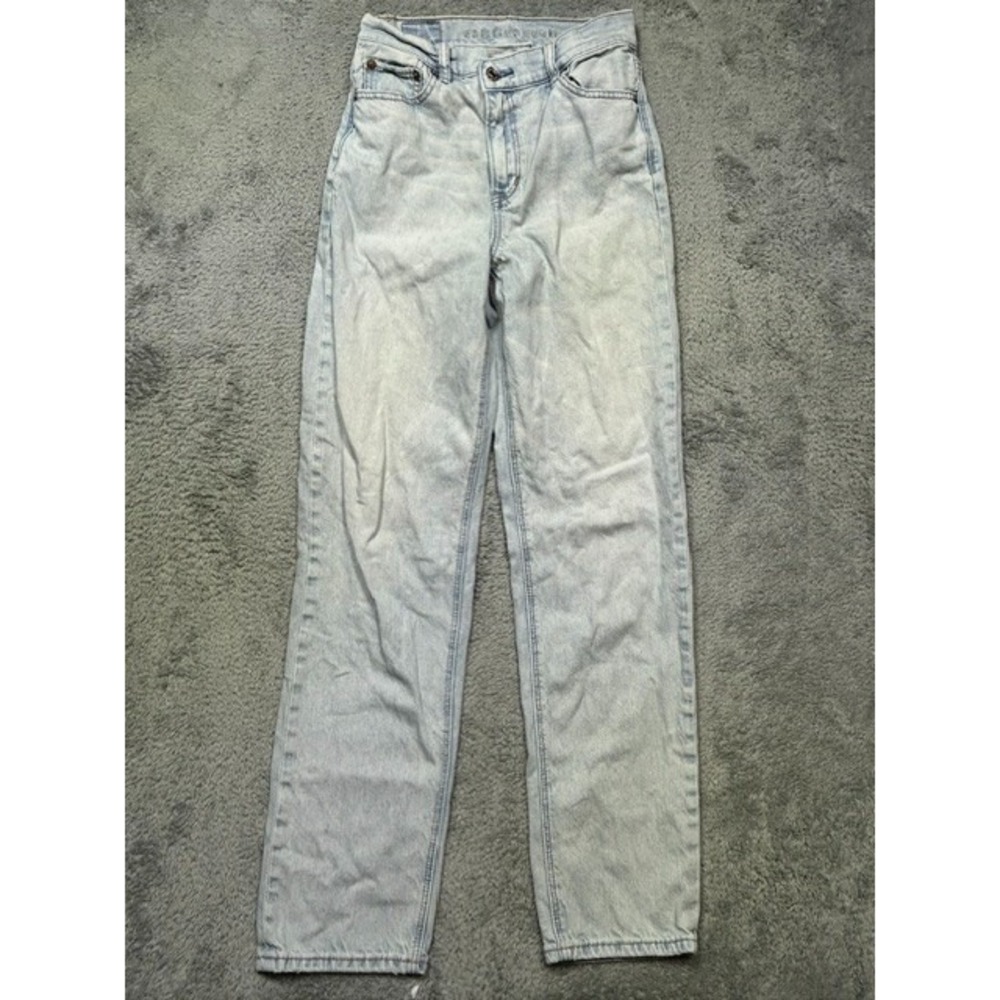 American Eagle Jeans Women's 0 Reg Blue Highest Rise Baggy Straight Light Wash